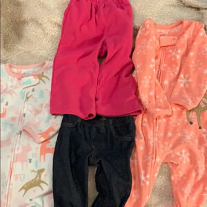 Bundle of 12 month baby girl onesies and pants